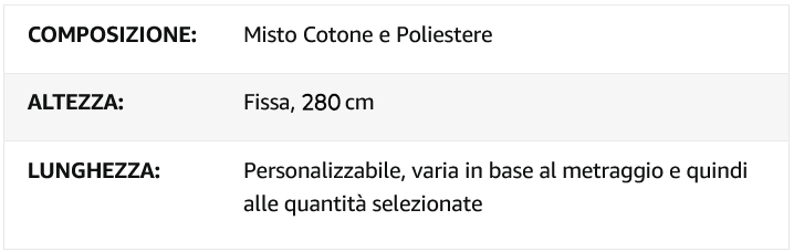 Polina - Tessuto al metro trama a tela - Altezza 280 cm